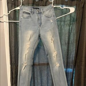 Distressed Light Blue Jeans